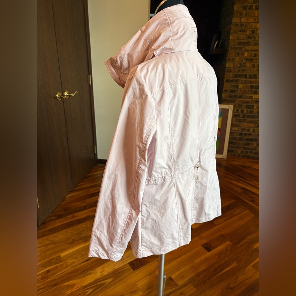 Cole Haan Water Repellent Hooded Parka Apricot Size S, NEW - Picture 8 of 16
